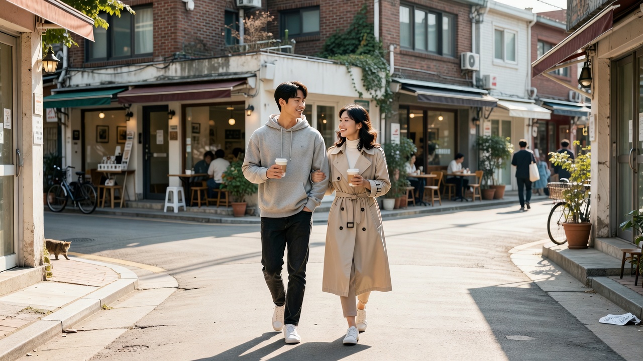 서울 주말 데이트 코스 목차에 따른 홍대 산책 장면