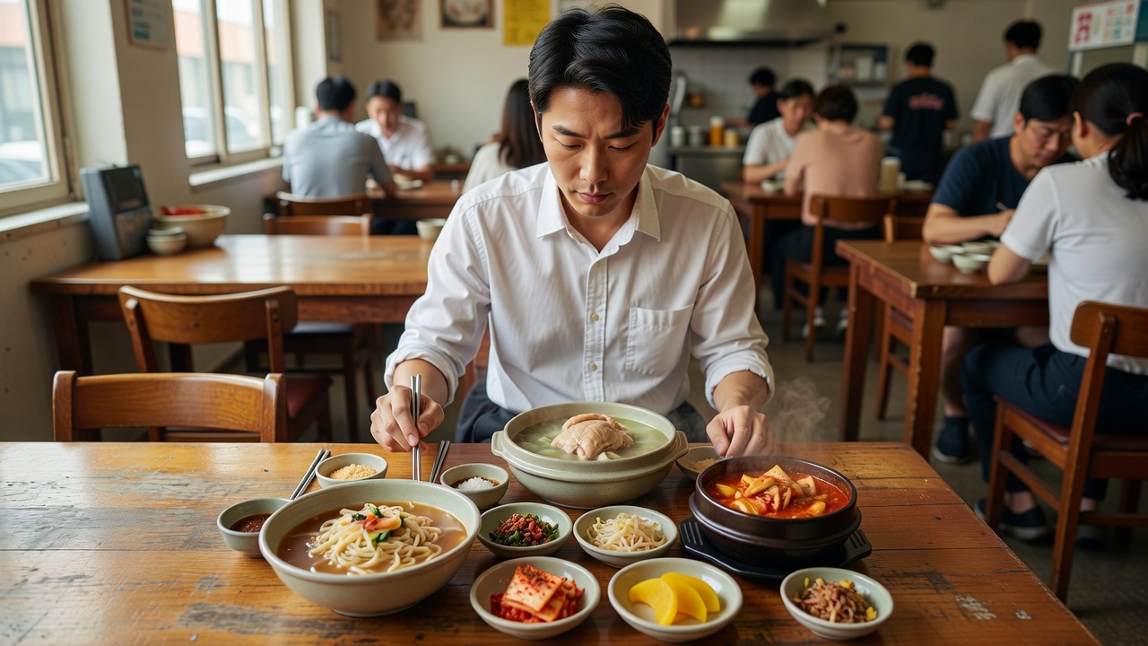혼밥 맛집 TOP 5 목차를 소개하는 실용적인 식사 장면